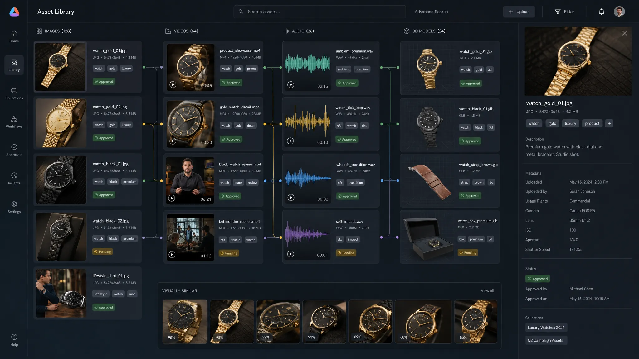 AI-Driven Enterprise Search for Creative Asset Libraries