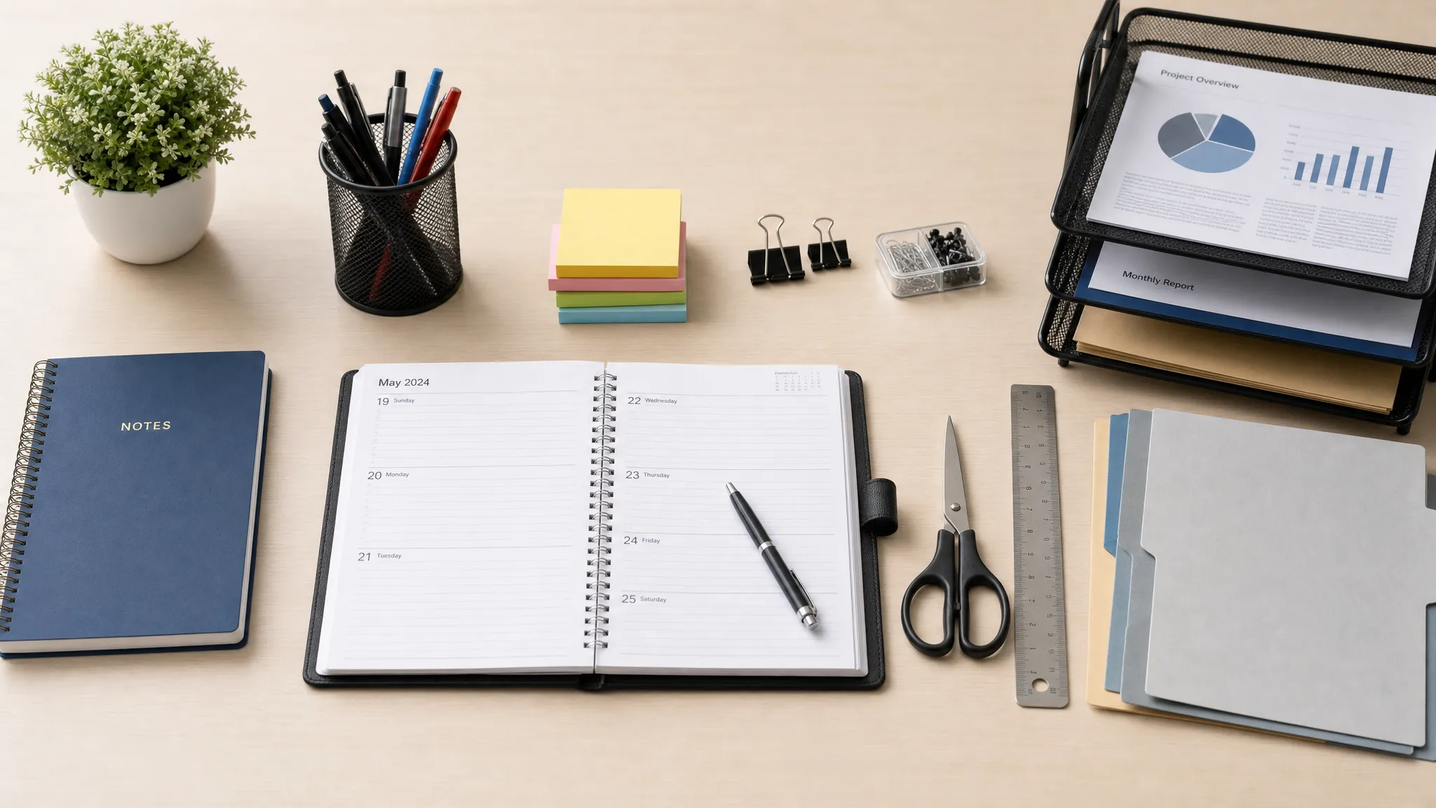 Essential Stationery Items for Office Table Setup