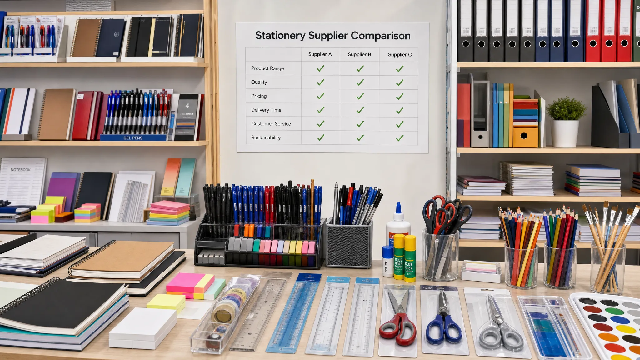 How to Compare Stationery Items Suppliers Near Me