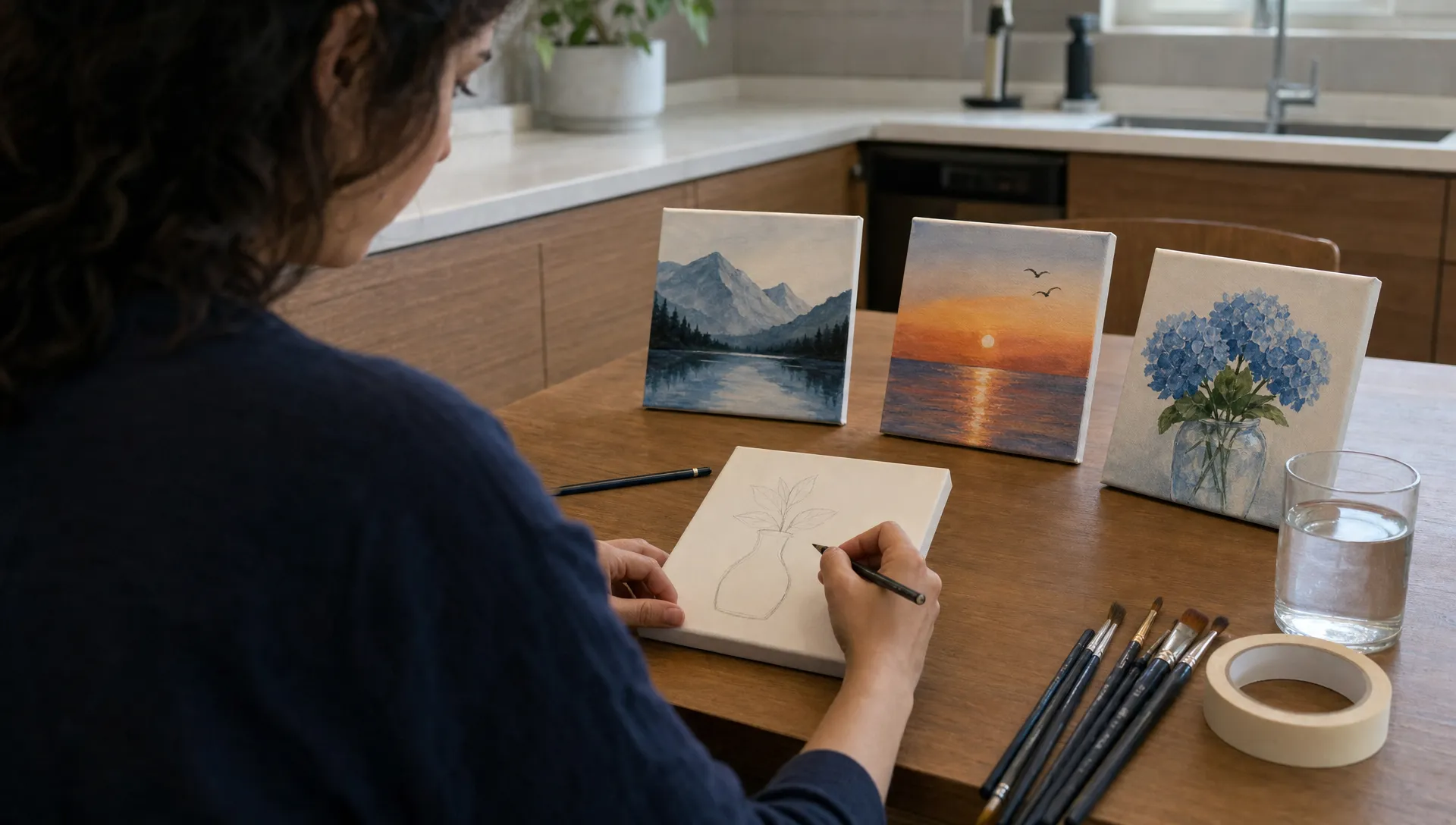 Easy Canvas Drawings for Beginners to Try at Home