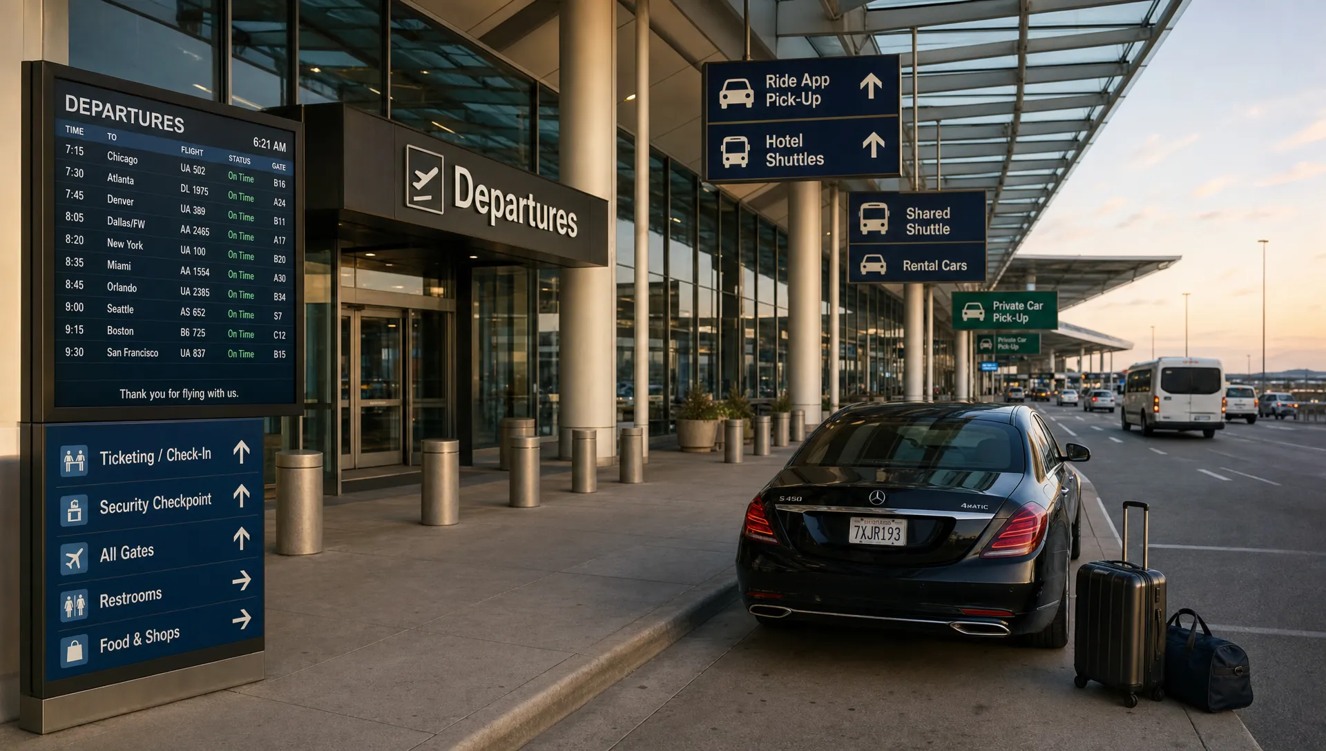 Airport Shuttle or Private Car for Your Next Flight?