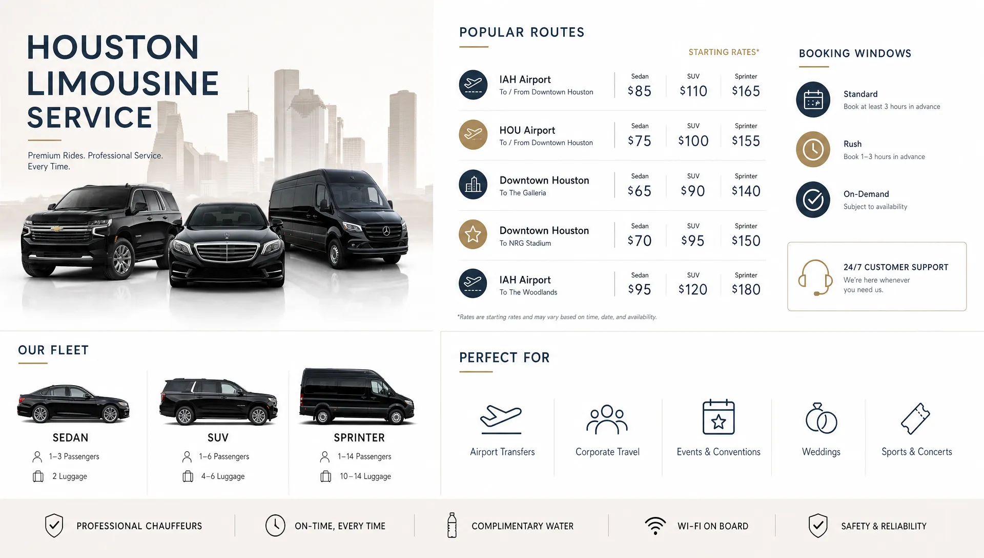 How Much Does a Limousine Car Cost in Houston?
