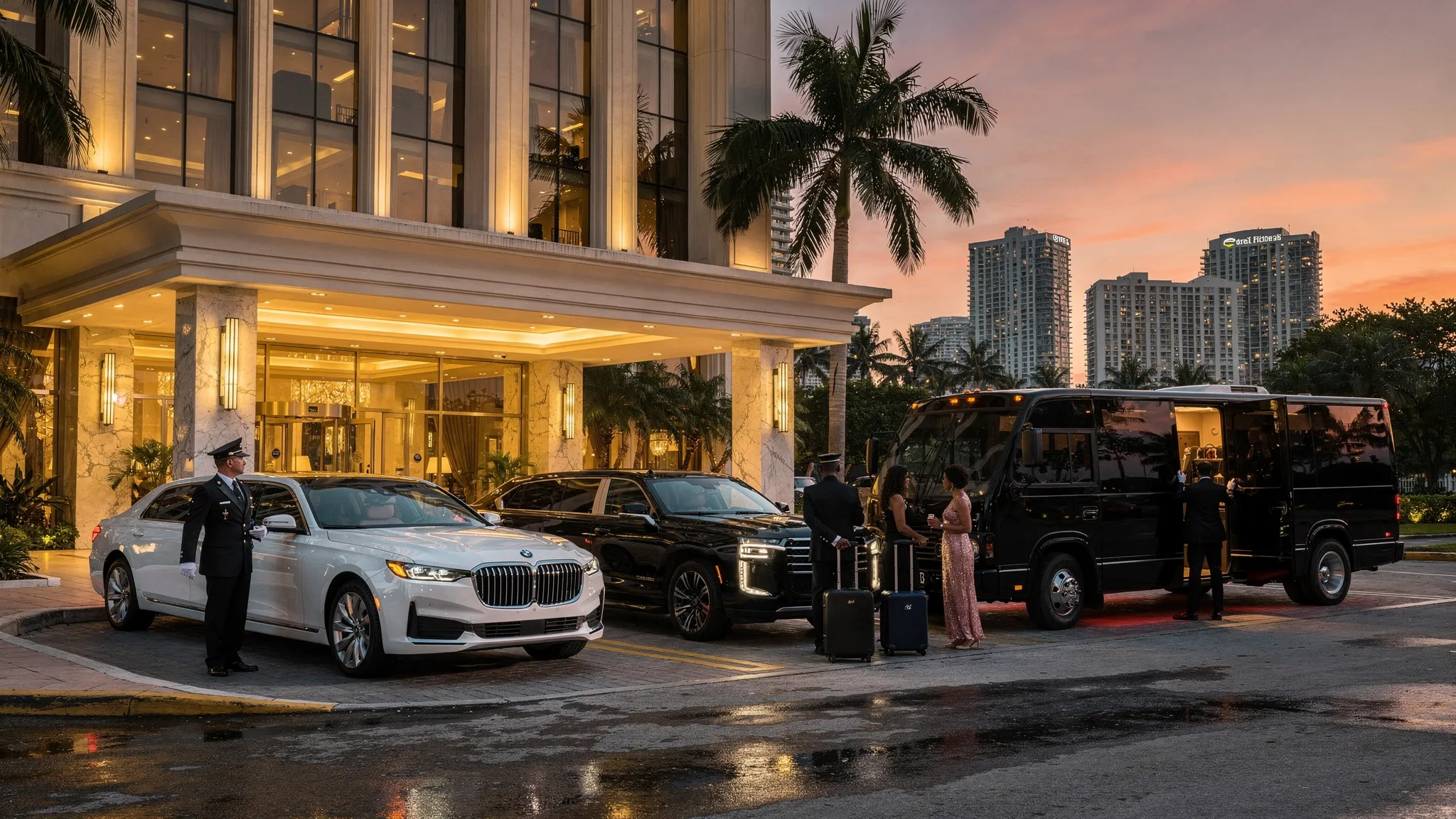 Limousine Service Miami Florida for Weddings and VIP Trips