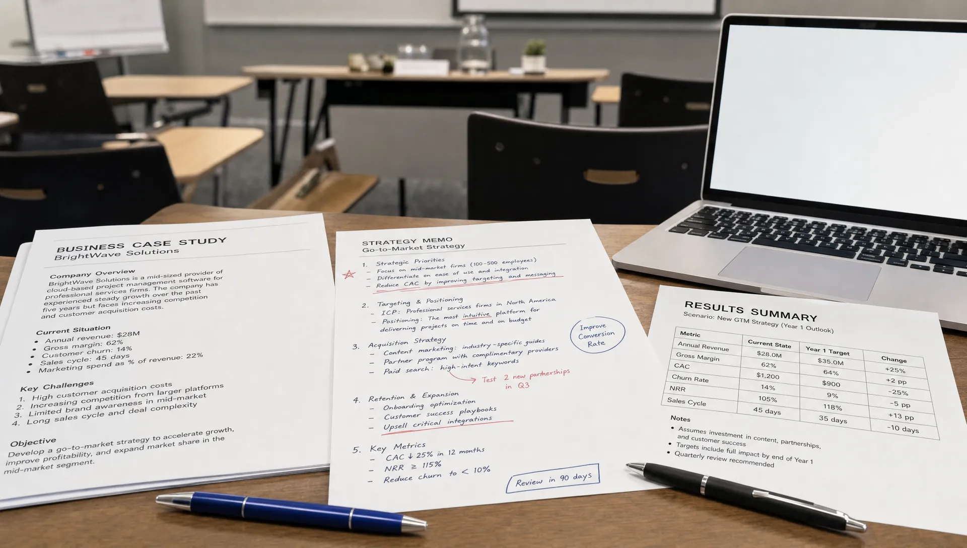 How to Teach With a Business Case Study and Simulation